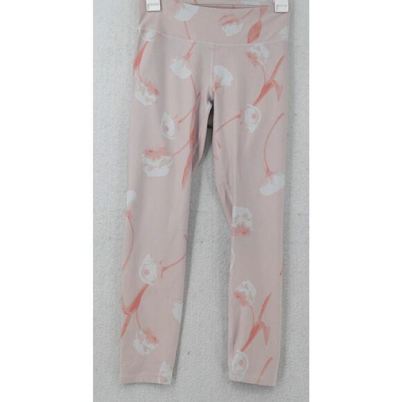 Fabletics Powerhold Mid Rise Capri Legging Women's Small Pink Sonnet Print - Picture 3 of 7